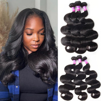 12A Human Hair Bundles 300G Body Wave Bundles Human Hair Extensions 16 18 18 Inch Brazilian Virgin Body Wave 3 Pieces Deals Unprocessed Brazilian Quick Weave Extensions Natural Black