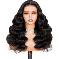 Arabella Hair 5X6 Glueless Wigs Natural Color Human Hair Pre Plucked Pre Cut 230% Density Glueless Wigs 100% Human Hair 12A Pre Plucked Bleached Knots Body Wave Wig Human Hair 20Inch