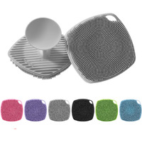 Ariosox Silicone Body Scrubber, Gentle Texture Exfoliating Body Scrubber For Men And Women On Sensitive Skin, Soft Scrubber Produces Rich Form And Builds Up Lather, Getting A Deep Skin Clean (Gray)