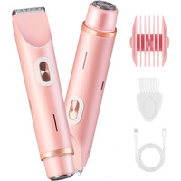 2025 New Bikini Trimmer For Women, Dermave Bikini Shaver, Electric Shaver For Women, 2 In 1 Womens Body Shaver, Dual Head Electric Razor, Ipx67 Waterproof Wet & Dry Use Body Hair Trimmer (Pink)