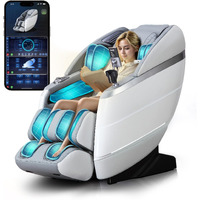 Relaxrelife 4D Full Body Massage Chair With Flexible 166 Track, Reading Light, 18 Massage Modes, 11 Techniques, 36 Airbags, Zero Gravity Recliner With Yoga Stretch And Foot Massage Grey
