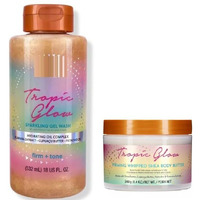 T. Hut Tropic Glow Body Wash, 10 Fl Oz, Tropic Glow Firming Whipped Body Butter, 8.4 Oz