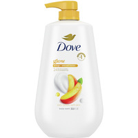 Dove Body Wash With Pump Glow Mango & Almond Butter For 24Hr Lotion-Soft Skin Moisturizing Skin Cleanser With No Sulfates No Parabens 30.6 Oz