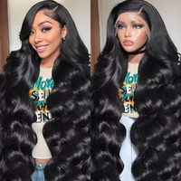 Larvob 32 Inch 13X6 Body Wave Lace Front Wigs Human Hair 200 Density 13X6 Hd Lace Frontal Wigs Human Hair Pre Plucked Natural Hairline Body Wave Glueless Human Hair Wig For Women