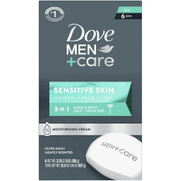 Dove Men + Care Hand & Body Face + Shave Bar Sensitive Skin 6 Count For Sensitive Skin 3.75 Oz