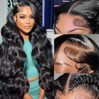 Bosdios 13X6 Body Wave Lace Front Wigs Human Hair 200% Density Hd Lace Front Wigs Human Hair Pre Plucked Natural Color Glueless Wig 100% Virgin Lace Front Wigs For Women(34Inch)