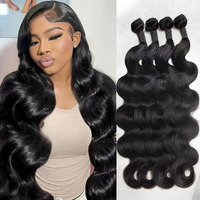 Mdl 12A Human Hair Bundles Body Wave Bundles Human Hair 16 18 20 22 Inch 100% Unprocessed Brazilian Virgin Hair Body Wave 4 Bundles Human Hair Extensions For Black Women Natural Color