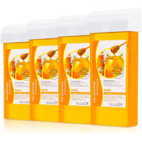 Roll On Wax Refill: 4 Honey Wax Roller Refill - At-Home Hair Removal Cartridge For Body Legs Arms (100G/3.53Oz, 4 Pack)