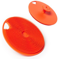 Boie Usa Body Scrubber With Handle - Hygienic, Exfoliating Loofah Alternative - Feels Like Silicone Scrubber Gentle On Sensitive Skin, Hypoallergenic, Bpa & Latex-Free, Made In The Usa & Easy To Clean