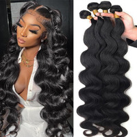 Body Wave Bundles Human Hair 24 26 28 30 Inch 4 Bundles Body Wave 12A Raw Sew In Hair 100% Unprocessed Brazilian Virgin Hair Natural Black