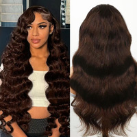 Kesenmu Chocolate Brown Lace Front Wig,13X6 Hd Brown Body Wave Lace Frontal Wigs Human Hair Pre Plucked With Baby Hair, 210% Density Colored Brown Wig Human Hair For Women 26 Inch