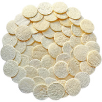 54 Pack Natural Loofah Sponge Exfoliating Face Pads - Facial Body Scrubbers Pad - When Bath Shower And Spa - Loofa Sponges Brush Scrub - Bulk Loofahs Scrubber - Cleansing Skin For Women And Men