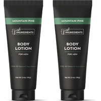 Just Ingredients Mountain Pine Body Lotion | 3.4 Oz | 2 Pack | Hydrating Skin Care Lotion For Men With Shea Moisture | Non Greasy Moisturizer | Skincare | Hand Cream