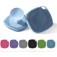 Ariosox Silicone Body Scrubber, Gentle Texture Exfoliating Body Scrubber For Men And Women On Sensitive Skin, Soft Scrubber Produces Rich Form And Builds Up Lather, Getting A Deep Skin Clean (Blue)