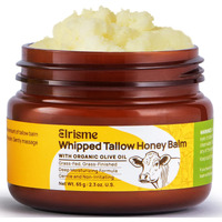 Elrisme Grass Fed Beef Tallow For Skin: Organic Whipped Tallow And Honey Balm - Nourishing Body & Face Moisturizer - Deep Hydration, Eczema Psoriasis & Dermatitis, 2.3 Oz