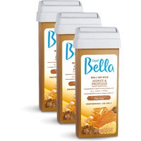 Depil Bella Roll On Wax Honey And Propolis Depilatory | Body Waxing, Hair Removal Wax-Cartridge | For Men And Women | Home Self Waxing | Sensitive Skin | Dermatologically Tested | Painless (3 Pack)