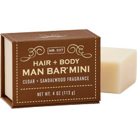 San Francisco Soap Hair And Body Mini-Bar 4Oz (Cedar And Sandalwood) - No Harmful Chemicals - Good For All Skin Types - Made In The Usa