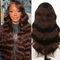 Kesenmu Chocolate Brown Lace Front Wig,13X6 Hd Brown Body Wave Lace Frontal Wigs Human Hair Pre Plucked With Baby Hair, 210% Density Colored Brown Wig Human Hair For Women 18 Inch