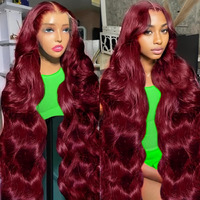 24 Inch 99J Burgundy Lace Front Wigs Human Hair 13X6 Hd Burgundy Wig Human Hair 200 Density Body Wave Frontal Wig Colored Wine Red Wigs Human Hair