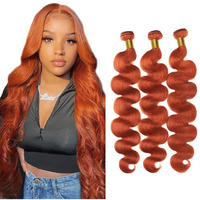Orange Bundle Color 350 Body Wave Human Hair Bundles 8A Grade Color 350 Orange Bundle Human Hair Ginger Body Wave 3 Bundles 30 32 34 Inch For Black Women