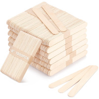 Wobiogho 1500 Pcs Wooden Wax Sticks 6-Inch Jumbo Wood Waxing Stick Wax Spatulas Applicator Multi-Purpose Wood Popsicle Craft Sticks For Body Hair Removal, Tongue Depressors And Craft Projects