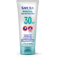 Safe Sea Zinc Oxide Sunscreen Spf30 | Clear Mineral Face And Body Sunscreen Without White Cast | Anti-Jellyfish Sting Protective Lotion | 3.4Oz (100Ml) (1 Pack)