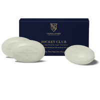 Caswell-Massey Mens Bar Soap Gift Set - Jockey Club Scent - Triple-Milled Moisturizing Body Soap Bars For All Skin Types, Plant-Based Formula With Essential Oils, Made In Usa, 3 X 5.8 Oz