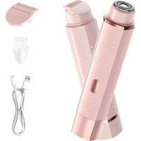 Pedersean Bikini Trimmer For Women, 2 In 1 Electric Razors For Women, Ipx7 Waterproof, Usb Rechargeable Wet And Dry Shaver, Suitable For Hair Removal All Over The Body