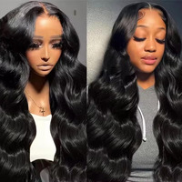 Goiha 26 Inch 13X6 Hd Lace Front Human Hair Wig 200 Density 12A Virgin Hair Body Wave Lace Frontal Wig Pre Plucked With Baby Hair Glueless Wigs For Black Women Natural Color