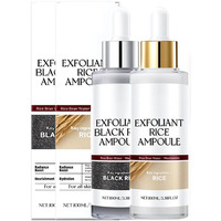 2Pcs Black And White Rice Peeling Ampoule, Soft Rice Exfoliating Face And Body, Black And White Rice Exfoliant For All Skin Types Korean Skin Care (2Pcs)