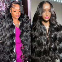 Samrabeauty 38 Inch 13X6 Lace Front Wigs Human Hair 200 Density Body Wave Lace Front Wigs Human Hair Hd Lace Front Wigs Human Hair Pre Plucked Frontal Wigs Human Hair