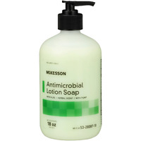 Mckesson Antimicrobial Lotion Hand Soap With Aloe, 18 Oz Pump Bottle [Pack Of 1] - Herbal Scent, Keeps Hands Clean And Moisturized, Medical-Grade Soap
