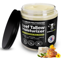 Beef Tallow For Face, Skin & Body - 4 Fl Oz Handmade Tallow Face Moisturizer With Organic Jojoba Oil, Beeswax & Honey - 100% Grass Fed Beef Tallow Cream - Unscented