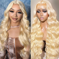 28 Inch Blonde Wig Human Hair 613 13X6 Lace Front Wig Human Hair Pre Plucked 200 Density Body Wave Hd Lace Front Wigs Human Hair For Women 613 Hd Lace Frontal Wigs 13X6 613 Blonde Human Hair Wig