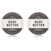 Old Whaling Co Bergamot And Grapefruit Body Butter 2 Pack - Soothing Cream With Shea Butter, Aloe And Sunflower Oil - Fruity, Citrus Scent, 8 Oz Jars, Set Of 2
