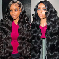 Kxbkxb 34 Inch Body Wave Lace Front Wigs Human Hair 220% Density Frontal Wigs For Black Women 13X6 Hd Lace Front Wigs Pre Plucked Glueless Body Wave Wig