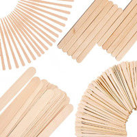 Mibly 4 Style Assorted Wooden Wax Sticks For Body Legs Face And Small Medium Large Sizes Eyebrow Waxing Applicator Spatulas For Hair Removal Or Wood Craft Sticks (Pack Of 800)