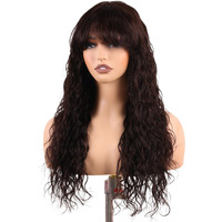 Manemajesty Body Wave Wigs With Bangs Human Hair Wig For Women None Lace Wear And Go Glueless Wet And Wavy Wig Natural Machine Made Brazilian Virgin Human Hair Wigs 24 Inch