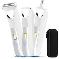 Manscape Body And Ball Trimmer For Men, 3-In-1 Pubic Groin & Nose Hair Trimmer, Ball Shaver & Body Groomer, Wet/Dry Electric Razors For Smooth Shaving, Ipx7 Waterproof With Travel Case