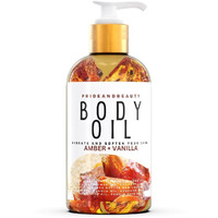 Vanilla Body Oil. After Shower Oil. Skin Hydrating Oil. Body Oil Scented. Body Oils For Women Dry Skin. (Vanilla Buttercream) (8 Ounces, Amber Vanilla Blossom)
