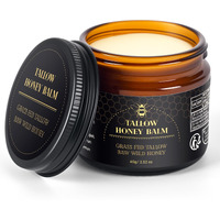Lazibudgha Beef Tallow For Skin, Tallow And Honey Balm For Face, Organic Grass-Fed Tallow For Body, Deep Nourishing 2.1Oz / 60G