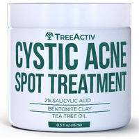Treeactiv Salicylic Acid Cystic Acne Spot Treatment, 0.5 Fl Oz, For Face And Body, Cream For Hormonal Acne, Teens & Adults
