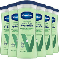 Vaseline Soothing Hydration 6-Pack - Intensive Care Moisturizing Hand And Body Lotion With Aloe, Ultra-Hydrating Lipids, 48 Hours Of Moisture, 10 Oz Ea
