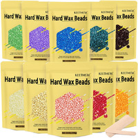 Wax Beads For Hair Removal - 2.2 Lb / 10 * 100G Waxing Beads Bag At Home For Sensitive Skin Women - Hard Wax Beads With 20 Sticks, Bikini Brazilian Body Face
