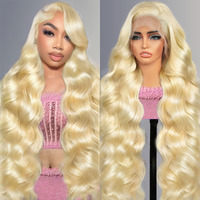 Quiport 30 Inch 613 Lace Front Wig Human Hair 210 Density Blonde Wig Human Hair 613 Hd Lace Frontal Wig 13X6 Body Wave Lace Front Wigs Human Hair Pre Plucked With Baby Hair Glueless Wigs For Women