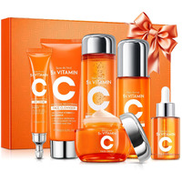 Vitamin C Skincare Set, 6-In-1 Skincare Gift Set With Facial Cleanser, Toner, Eye Cream, Serum, Lotion & Face Cream, Moisturizing Face Skin Care Kit For Anti-Aging, Anti-Wrinkle