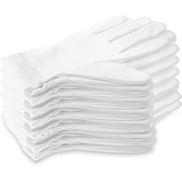 Selizo 12 Pairs 100% White Cotton Gloves For Eczema, Moisturizing Gloves For Dry Hands Overnight Women, Moisture Sleeping Spa Lotion Hand Cream Gloves For Eczema Dry Cracked Hands Sensitive Skin