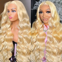Shengcai 613 Lace Front Wig Human Hair Body Wave 613 5X5 Hd Lace Closure Wig Wear And Go Glueless Wig 200 Density Blonde Lace Front Wigs Human Hair Pre Plucked With Baby Hair 38 Inch