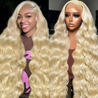 Gurdasa 613 Lace Front Wig Human Hair 200 Density Blonde Wig Human Hair 613 Hd Lace Frontal Wig 13X4 Body Wave Lace Front Wigs Human Hair Blonde Lace Frontal Wig 36 Inch