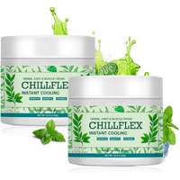 Runbuxd Chillflex Menthol Soothing Cream, Instant Cooling Soothing Gel, Joint Activities Throughout The Body, Relief Message Cream For Muscle, Back, Neck, Lumbar, Hands, Kneel, Head (2Pcs)